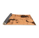 Sideview of Abstract Orange Modern Rug, abs1044org