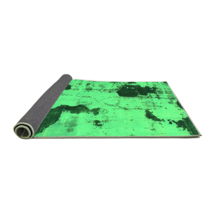 Sideview of Abstract Green Modern Rug, abs1044grn