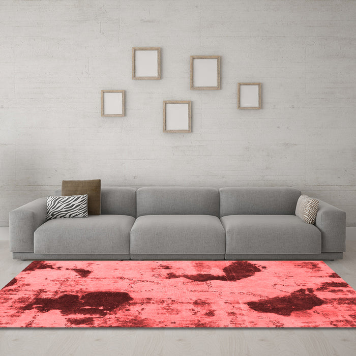 Modern Red Washable Rugs