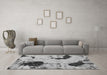 Machine Washable Abstract Gray Modern Rug in a Living Room,, wshabs1044gry