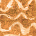 Square Machine Washable Abstract Orange Modern Area Rugs, wshabs1045org