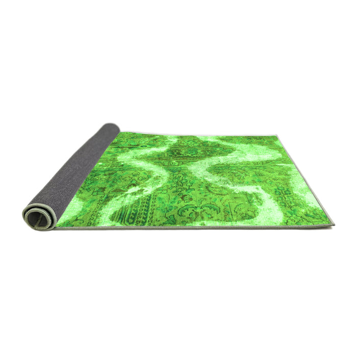 Sideview of Abstract Green Modern Rug, abs1045grn