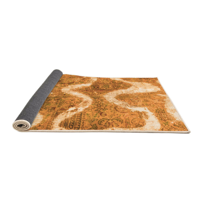 Sideview of Abstract Orange Modern Rug, abs1045org