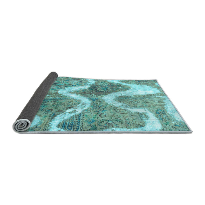 Sideview of Abstract Light Blue Modern Rug, abs1045lblu