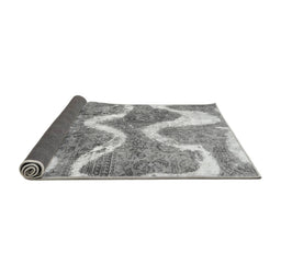 Sideview of Abstract Gray Modern Rug, abs1045gry