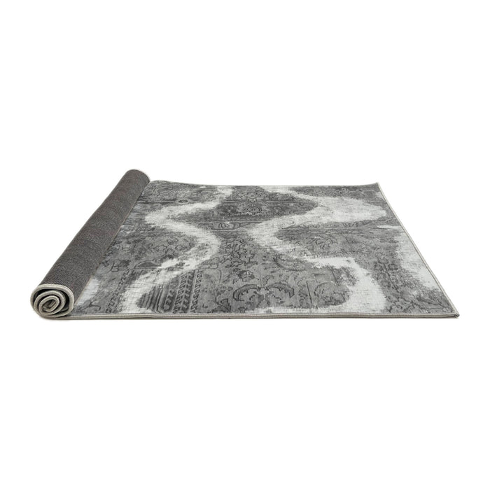 Sideview of Abstract Gray Modern Rug, abs1045gry