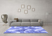 Machine Washable Abstract Blue Modern Rug in a Living Room, wshabs1045blu