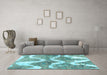 Machine Washable Abstract Light Blue Modern Rug in a Living Room, wshabs1045lblu