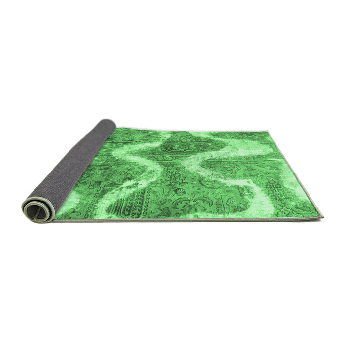 Sideview of Abstract Emerald Green Modern Rug, abs1045emgrn