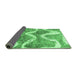 Sideview of Abstract Emerald Green Modern Rug, abs1045emgrn