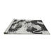 Sideview of Machine Washable Abstract Gray Modern Rug, wshabs1046gry