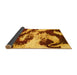 Sideview of Abstract Yellow Modern Rug, abs1046yw