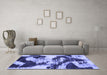 Machine Washable Abstract Blue Modern Rug in a Living Room, wshabs1046blu