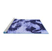 Sideview of Machine Washable Abstract Blue Modern Rug, wshabs1046blu