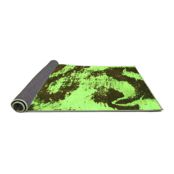 Sideview of Abstract Green Modern Rug, abs1046grn