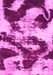 Machine Washable Abstract Pink Modern Rug, wshabs1046pnk
