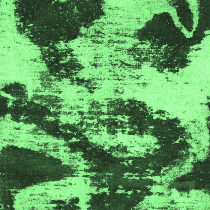 Machine Washable Abstract Emerald Green Modern Area Rugs, wshabs1046emgrn