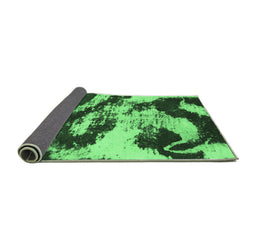 Sideview of Abstract Emerald Green Modern Rug, abs1046emgrn