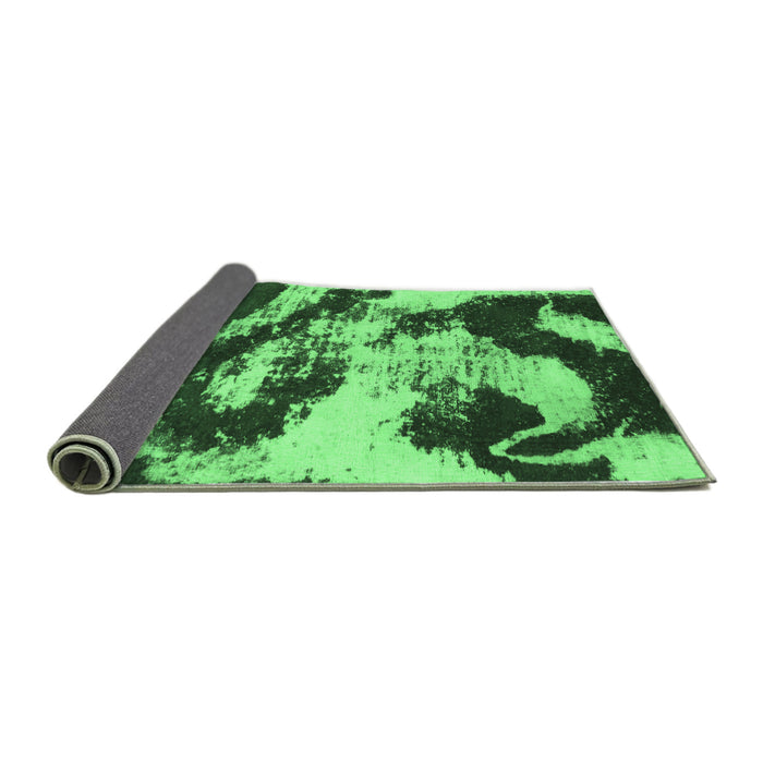 Sideview of Abstract Emerald Green Modern Rug, abs1046emgrn