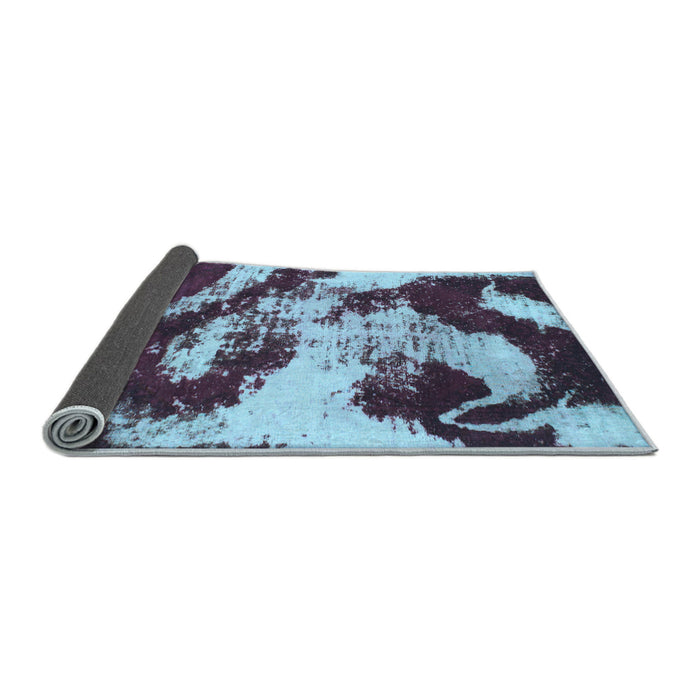Sideview of Abstract Light Blue Modern Rug, abs1046lblu