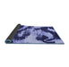 Sideview of Abstract Blue Modern Rug, abs1046blu