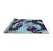 Sideview of Machine Washable Abstract Light Blue Modern Rug, wshabs1046lblu