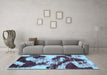 Machine Washable Abstract Light Blue Modern Rug in a Living Room, wshabs1046lblu