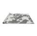 Sideview of Machine Washable Abstract Gray Modern Rug, wshabs1047gry