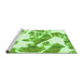 Sideview of Machine Washable Abstract Green Modern Area Rugs, wshabs1047grn