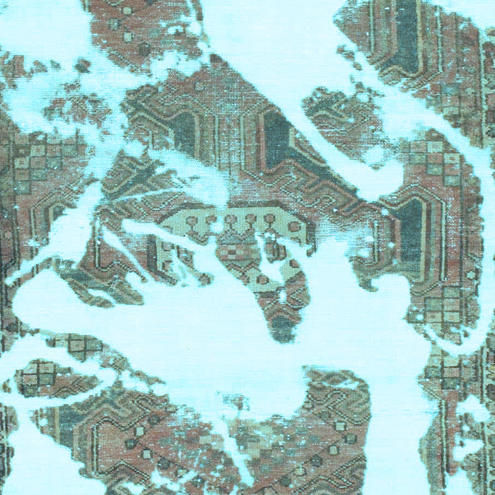 Abstract Light Blue Modern Rug, abs1047lblu