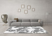 Machine Washable Abstract Gray Modern Rug in a Living Room,, wshabs1047gry