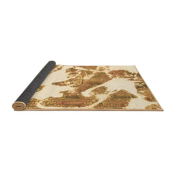Sideview of Abstract Brown Modern Rug, abs1047brn