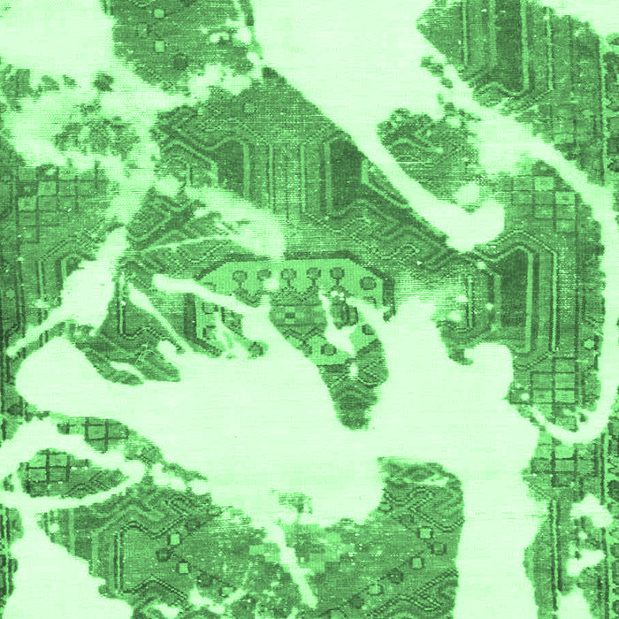 Machine Washable Abstract Emerald Green Modern Area Rugs, wshabs1047emgrn