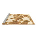 Sideview of Machine Washable Abstract Brown Modern Rug, wshabs1047brn