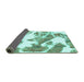 Sideview of Abstract Turquoise Modern Rug, abs1047turq