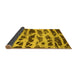 Sideview of Abstract Yellow Modern Rug, abs1048yw