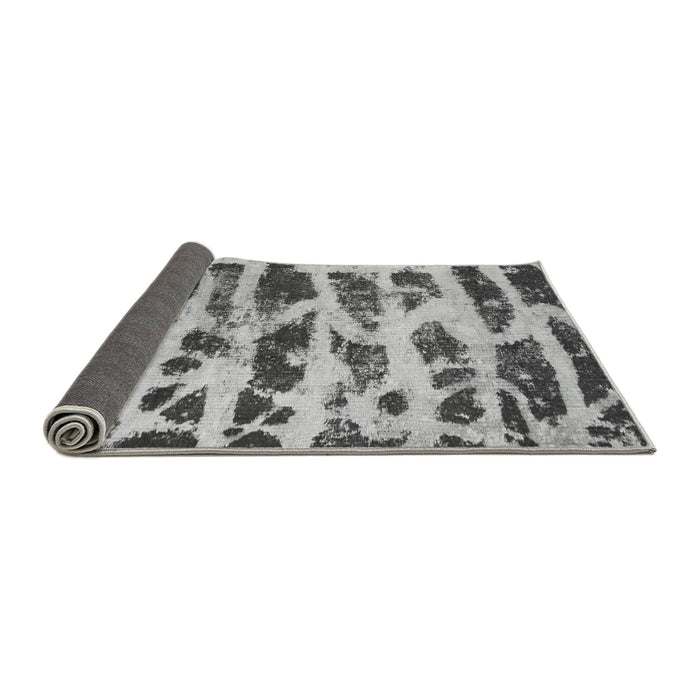 Sideview of Abstract Gray Modern Rug, abs1048gry