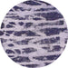 Round Machine Washable Abstract Purple Haze Purple Rug, wshabs1048