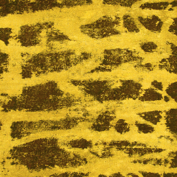 Machine Washable Abstract Yellow Modern Rug, wshabs1048yw