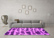 Machine Washable Abstract Pink Modern Rug in a Living Room, wshabs1048pnk
