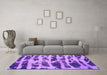 Machine Washable Abstract Purple Modern Area Rugs in a Living Room, wshabs1048pur