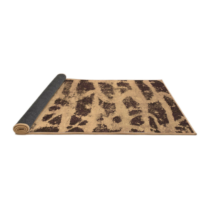 Sideview of Abstract Brown Modern Rug, abs1048brn