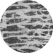 Round Machine Washable Abstract Gray Modern Rug, wshabs1048gry