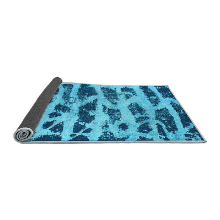 Sideview of Abstract Light Blue Modern Rug, abs1048lblu