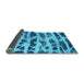 Sideview of Abstract Light Blue Modern Rug, abs1048lblu