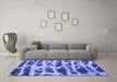 Machine Washable Abstract Blue Modern Rug in a Living Room, wshabs1048blu