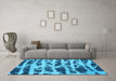 Machine Washable Abstract Light Blue Modern Rug in a Living Room, wshabs1048lblu