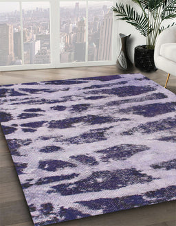 Machine Washable Abstract Purple Haze Purple Rug in a Family Room, wshabs1048