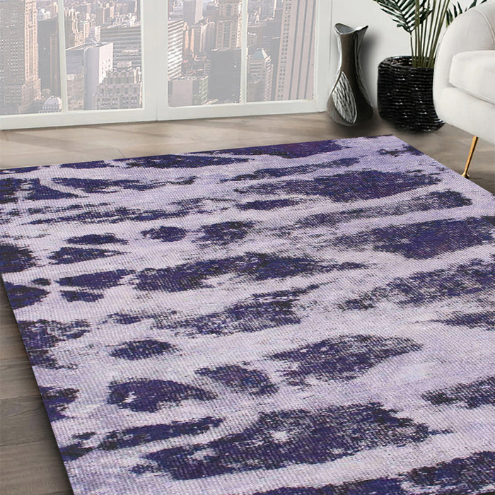 Machine Washable Abstract Purple Haze Purple Rug in a Family Room, wshabs1048