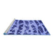 Sideview of Machine Washable Abstract Blue Modern Rug, wshabs1048blu